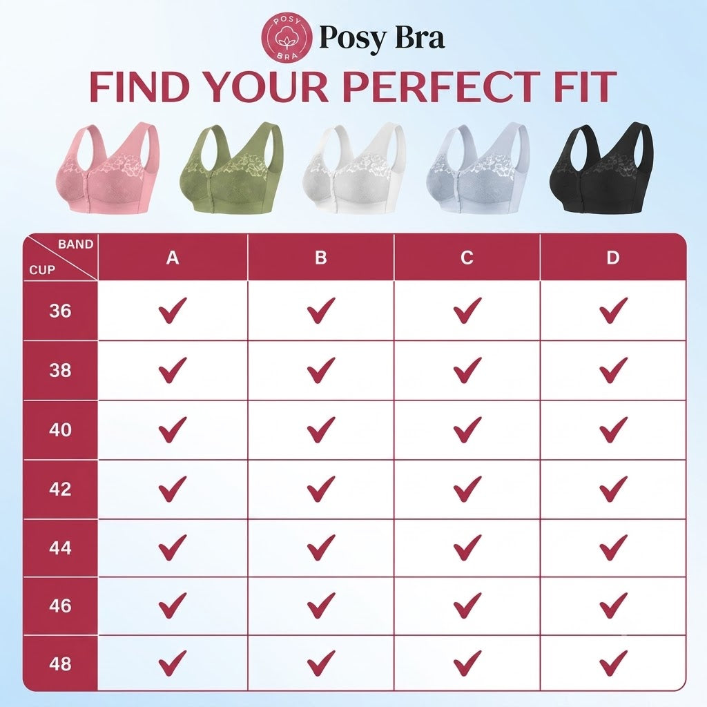 Posy Bra - Comfortable Front Closure Cotton Shaping Bra for Seniors