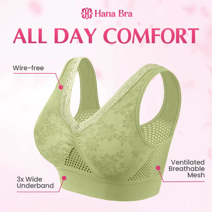 Hana Bra - Pure Cotton Buttonless Comfy Lifting Bra