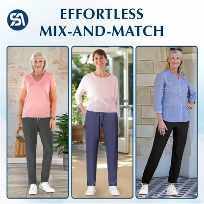 StretchActive - Women's Ultra Soft Stretch Perfect Drape Casual Pants