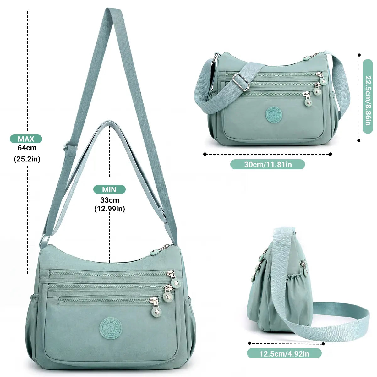 Women's Nylon Anti-Theft Crossbody & Shoulder Bag - Gifts for Women