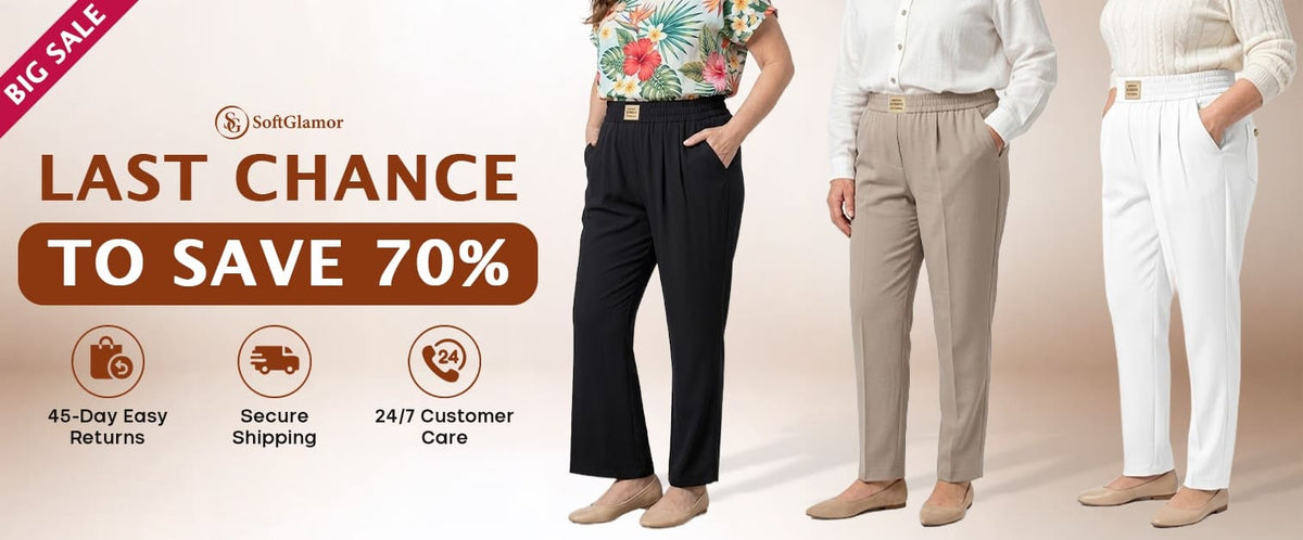SoftGlamor - LAST DAY SALE 70% OFF - Women's Ultra Soft Perfect Drape Pull-On Pants
