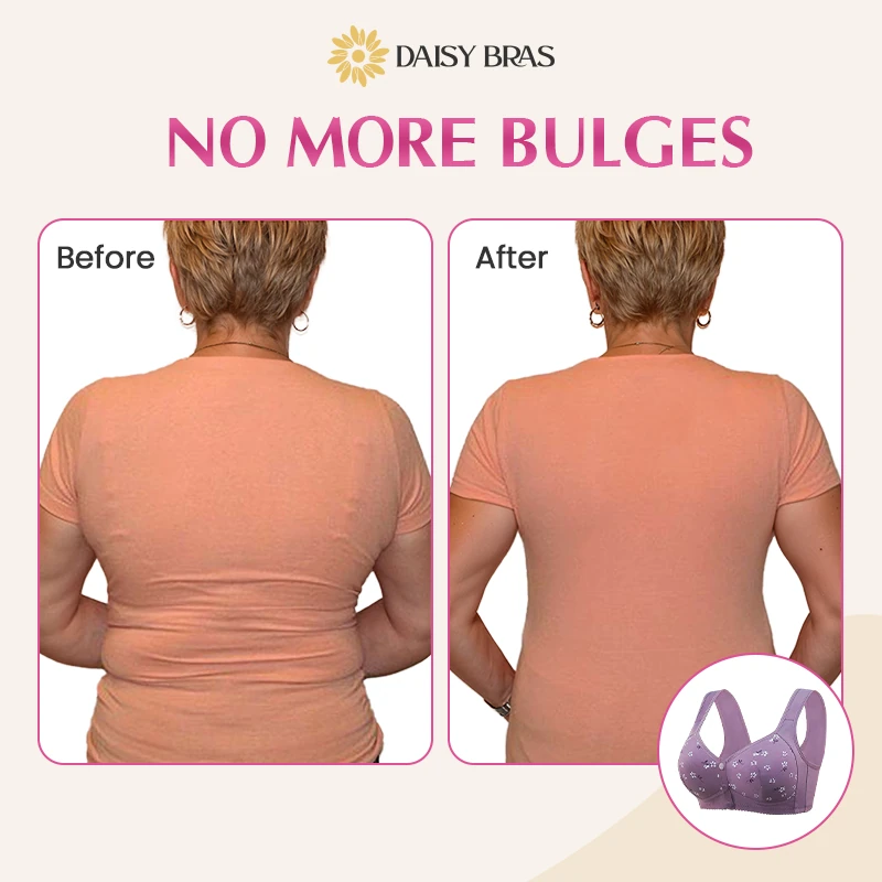 Daisy Bra - LAST DAY 80% OFF - Comfortable & Convenient Front Button Bra