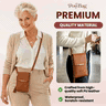 PosyBag - Touch Screen Waterproof Leather Crossbody Phone Bag for iPhone, Galaxy & Other