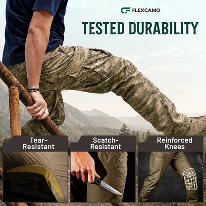 FlexCamo - Men's 9-Pocket Straight Fit Tactical Waterproof Pants