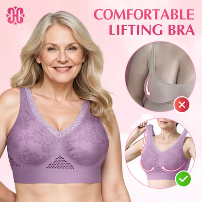 Hana Bra - Pure Cotton Buttonless Comfy Lifting Bra