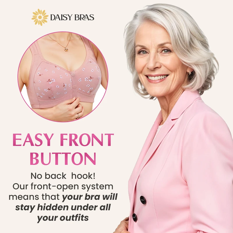 Daisy Bra - LAST DAY 80% OFF - Comfortable & Convenient Front Button Bra