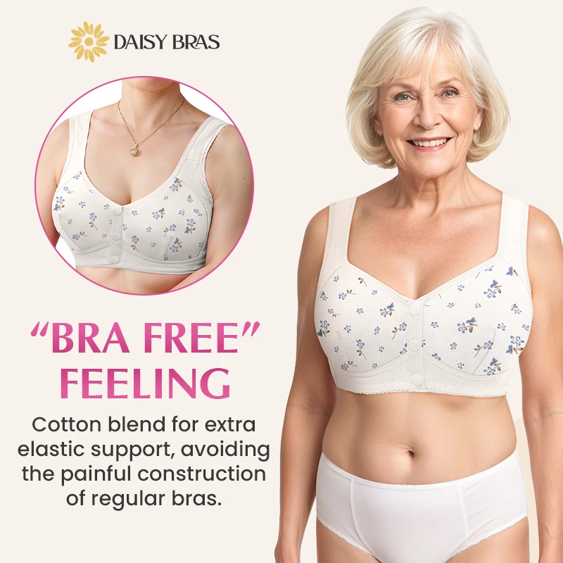 Daisy Bra - LAST DAY 80% OFF - Comfortable & Convenient Front Button Bra