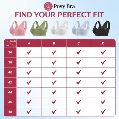 Posy Bra - Comfortable Front Closure Cotton Shaping Bra for Seniors