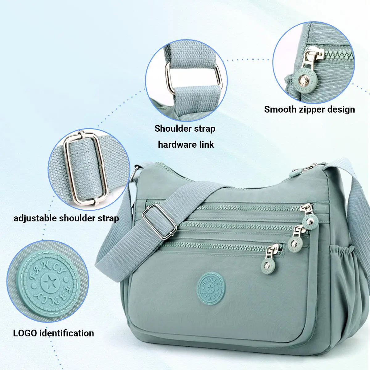 Women's Nylon Anti-Theft Crossbody & Shoulder Bag - Gifts for Women