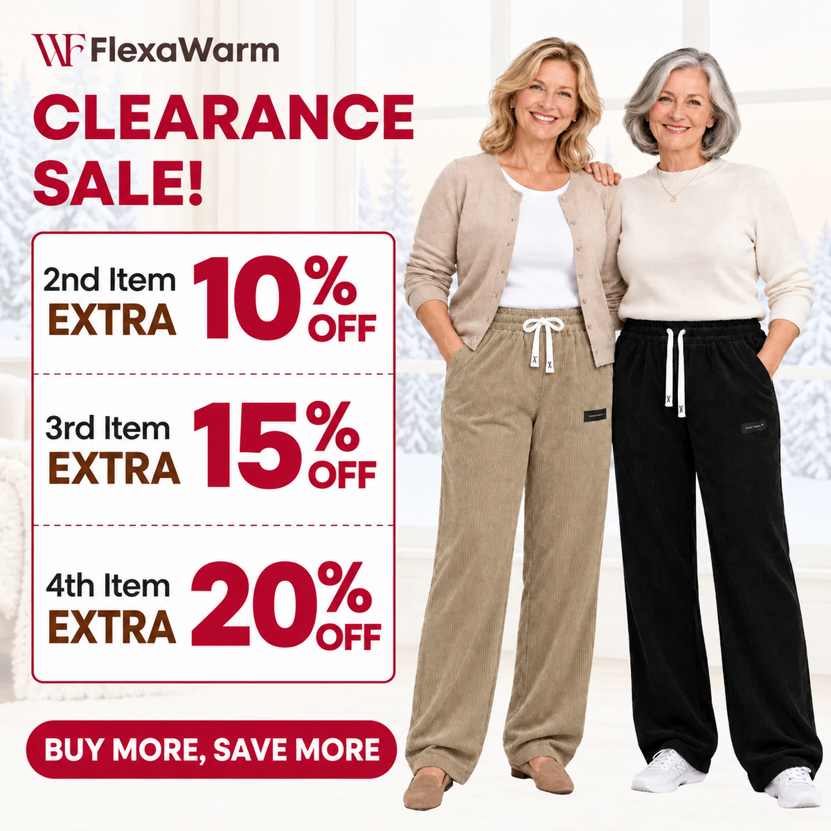 FlexaWarm - Cozy Stretch High-Waisted Corduroy Pants for Seniors