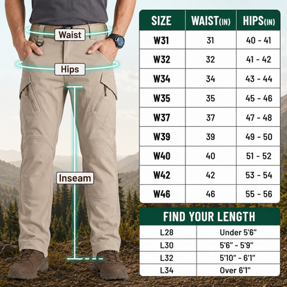 FlexCamo - Men's 9-Pocket Straight Fit Tactical Waterproof Pants