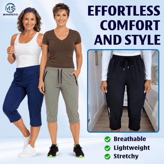 MovaStretch - Cooling Stretch Quick-Dry Capri Pants With Zipper Pockets