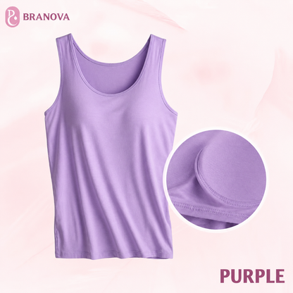 BraNova - Soft Built-In Bra Tank Top for Women