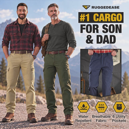 RuggedEase - Men's Comfort Flex Waist Utility Cargo Pants