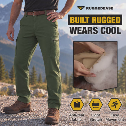 RuggedEase - Men's Comfort Flex Waist Utility Cargo Pants