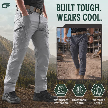 FlexCamo - Men's 9-Pocket Straight Fit Tactical Waterproof Pants