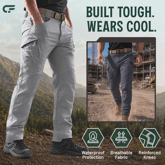 FlexCamo - Men's 9-Pocket Straight Fit Tactical Waterproof Pants