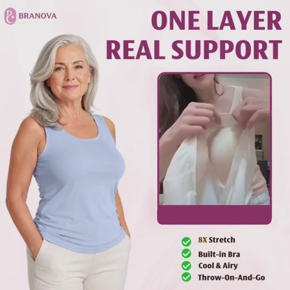 BraNova - Soft Built-In Bra Tank Top for Women