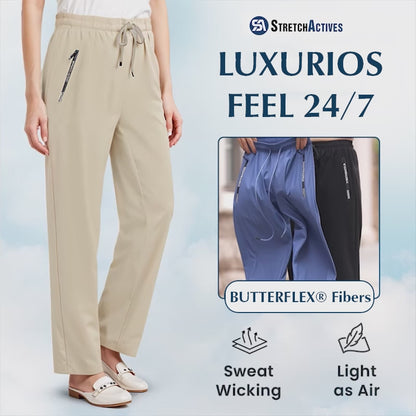 StretchActive - Women's Ultra Soft Stretch Perfect Drape Casual Pants