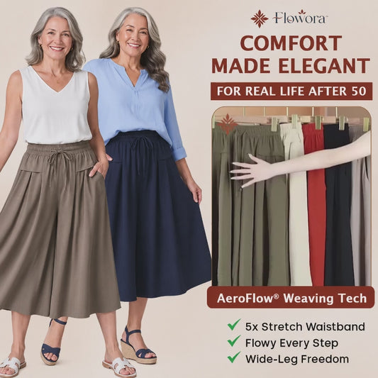 Flowora - Pull-On Capri Culottes for Women