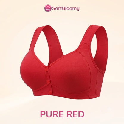 Soft Bloomy - LAST DAY 70% OFF | Easy-On Front Closure Cotton Comfort Shaping Bra for Seniors