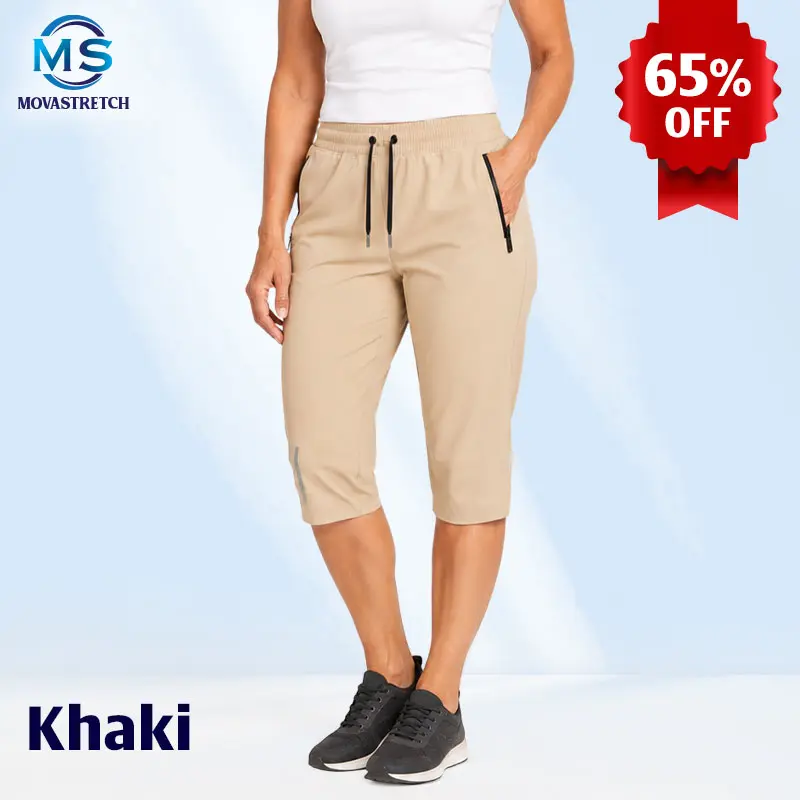 MovaStretch - Cooling Stretch Quick-Dry Capri Pants With Zipper Pockets