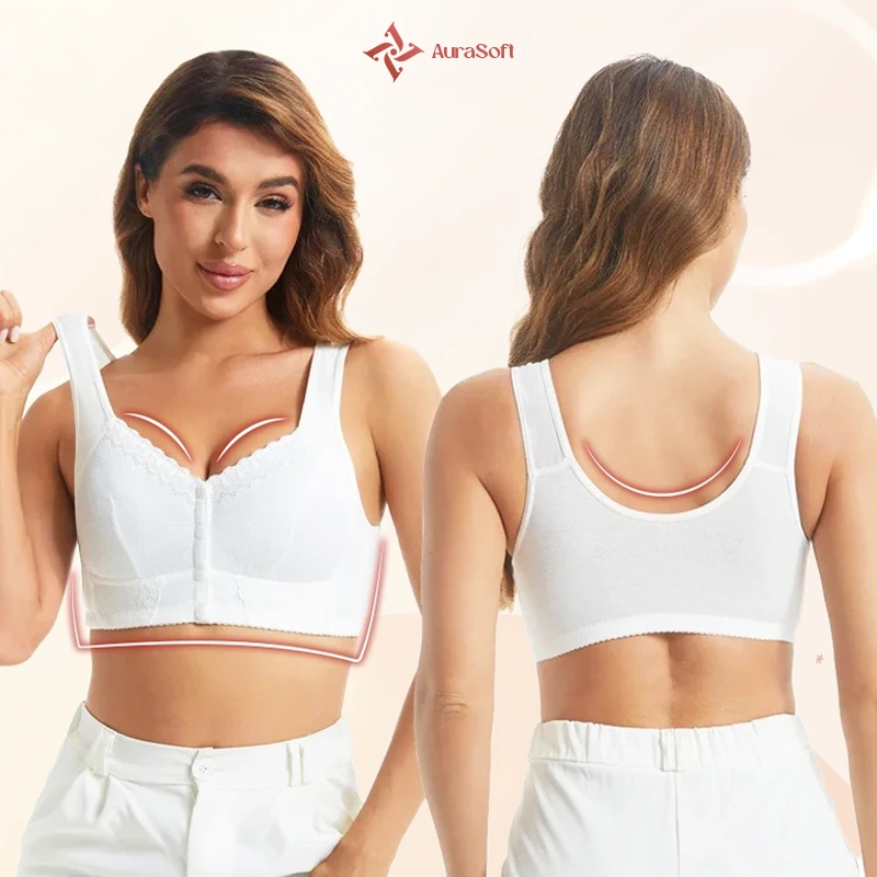 AuraSoft - LAST DAY SALE 70% OFF - Front Closure Breathable Bra for Seniors