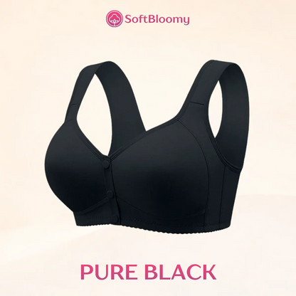 Soft Bloomy - LAST DAY 70% OFF | Easy-On Front Closure Cotton Comfort Shaping Bra for Seniors
