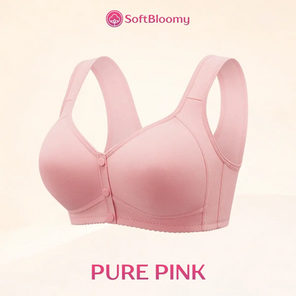 Soft Bloomy - LAST DAY 70% OFF | Easy-On Front Closure Cotton Comfort Shaping Bra for Seniors