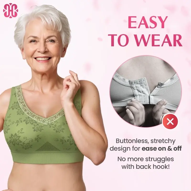 Heidi Bra - LAST DAY 70% OFF - Pure Cotton Buttonless Comfy Lifting Bra