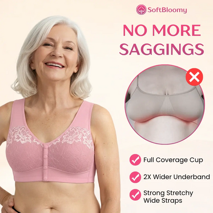 Soft Bloomy - LAST DAY 70% OFF | Easy-On Front Closure Cotton Comfort Shaping Bra for Seniors