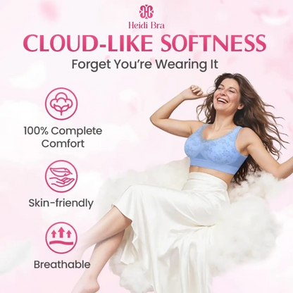 Heidi Bra - LAST DAY 70% OFF - Pure Cotton Buttonless Comfy Lifting Bra