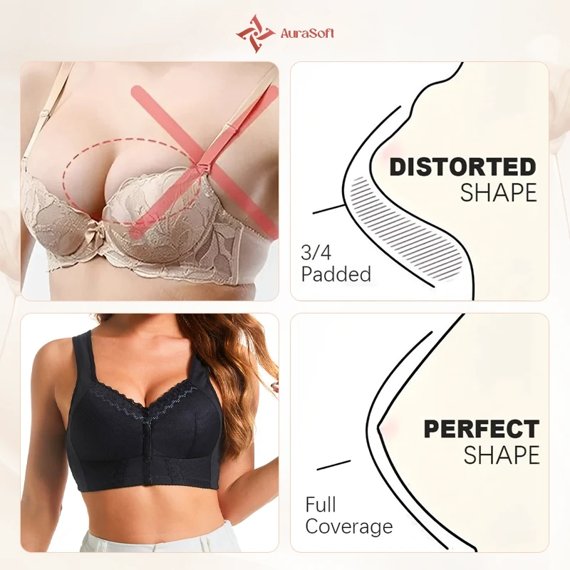 AuraSoft - LAST DAY SALE 70% OFF - Front Closure Breathable Bra for Seniors