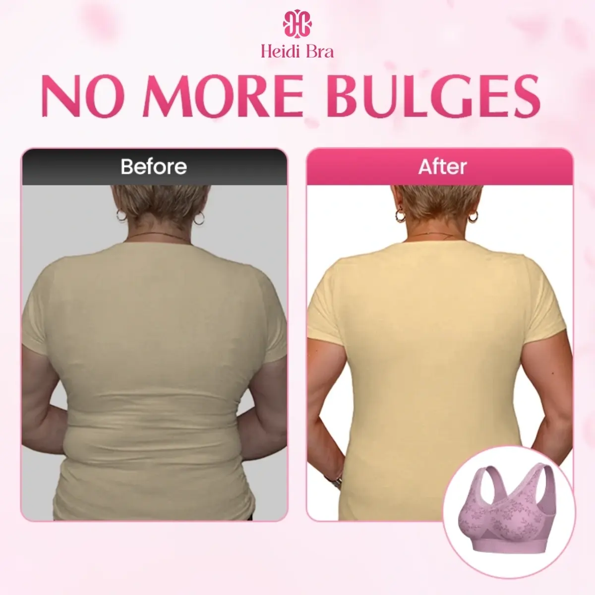 Heidi Bra - LAST DAY 70% OFF - Pure Cotton Buttonless Comfy Lifting Bra