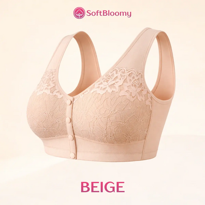 Soft Bloomy - LAST DAY 70% OFF | Easy-On Front Closure Cotton Comfort Shaping Bra for Seniors