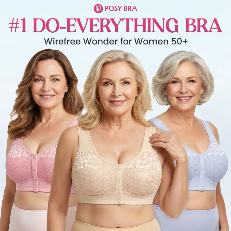 Posy Bra - Comfortable Front Closure Cotton Shaping Bra for Seniors