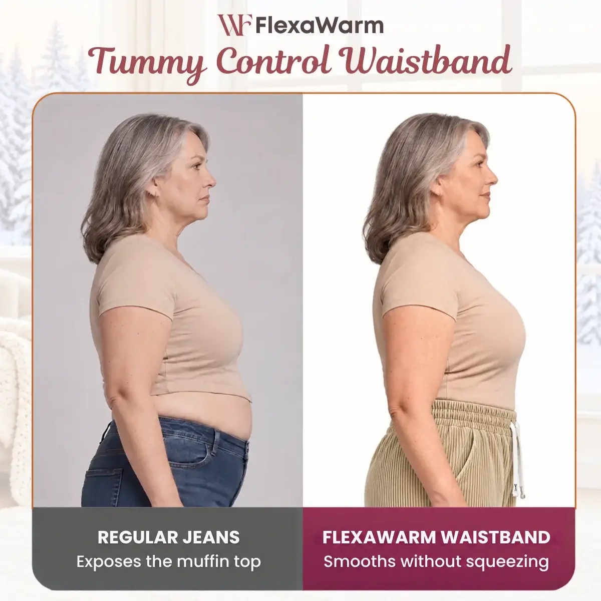 FlexaWarm - Cozy Stretch High-Waisted Corduroy Pants for Seniors