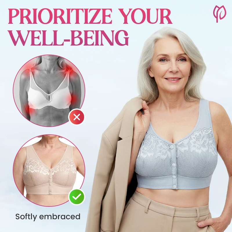 Posy Bra - Comfortable Front Closure Cotton Shaping Bra for Seniors